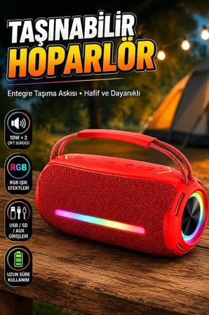IPX6 Su Geçirmez Bluetooth Hoparlör 20W Stereo Çift Sürücü USB SD AUX Destekli