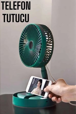 Katlanabilir Mini Fan Telefon Tutucu Vantilatör 3 Hız Ayarlı