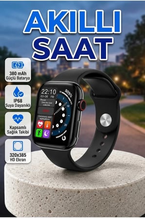 1.9" Akıllı Saat – 320x385 Ekran, Bluetooth 5.0, IP68 ve 380mAh Batarya