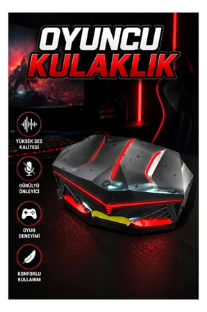 Bluetooth Oyuncu Kulaklığı – Gürültü Engelleme | LED Aydınlatma