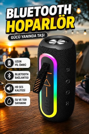 Kırmızı Taşınabilir Bluetooth Hoparlör Uzun Pil Ömürlü Yüksek Ses Performanslı