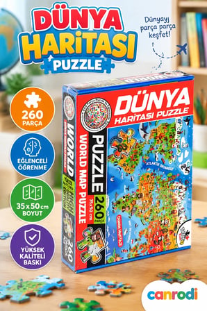 7375 Dünya Kültür Haritası Puzzle -canrodi