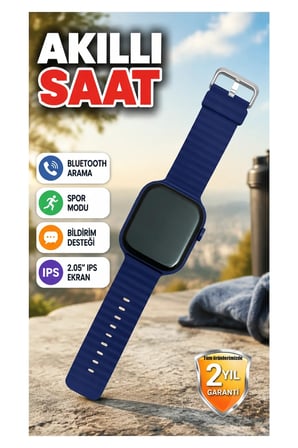 Watch Ultra Akıllı Saat 2.05 İnç IPS Ekran – Bluetooth Arama | Çoklu Spor Modu