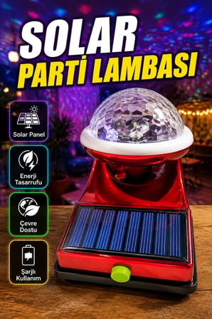 Taşınabilir Solar RGB LED Parti Lambası USB Şarjlı Dekoratif Aydınlatma