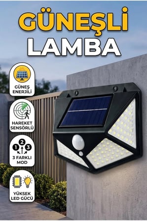 Solar Hareket Sensörlü 3 Modlu LED Duvar Aydınlatma Lambası