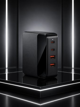 4 Portlu GaN Masaüstü Şarj İstasyonu – 2 USB-C + 2 USB-A