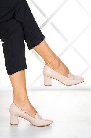 Della Ten Kalın Topuklu Ayakkabı