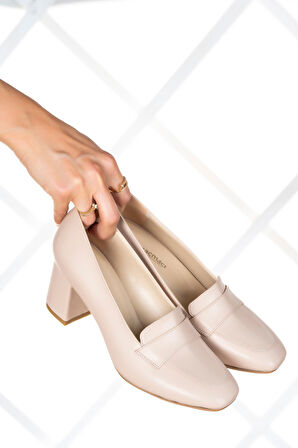 Della Ten Kalın Topuklu Ayakkabı