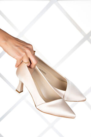 Laura Plus Ten Saten Abiye Ayakkabı