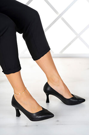 Farah Siyah Vegan Topuklu Ayakkabı