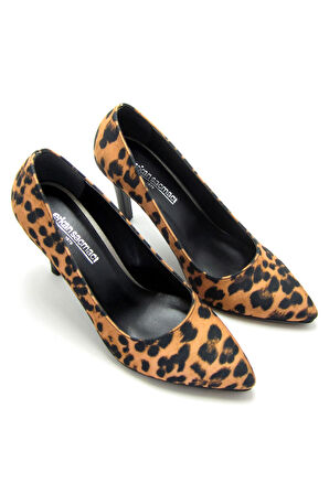 Gowa Leopar Desenli Stiletto