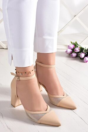 Diana Ten Vegan Fileli Kalın Topuklu Ayakkabı