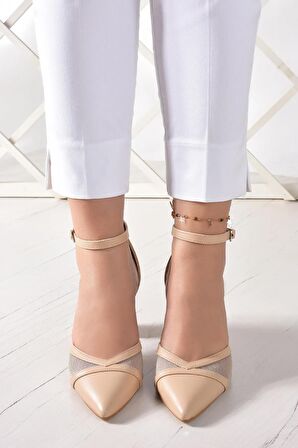 Diana Ten Vegan Fileli Kalın Topuklu Ayakkabı