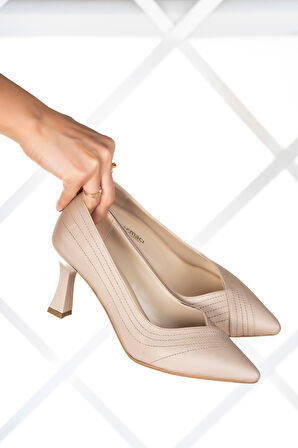 Amelia Ten Saten Abiye Topuklu Ayakkabı