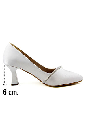 Shimeca Sedef Saten Taşlı Abiye Ayakkabı