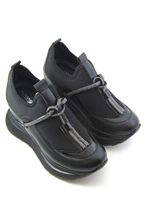 Josefina Siyah Streç Gizli Dolgu Günlük Ayakkabı