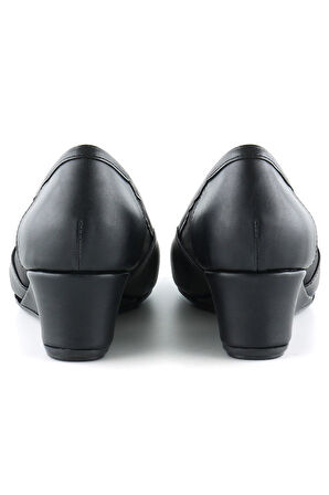 Evelyn Siyah Fileli Dolgu Topuklu Ayakkabı