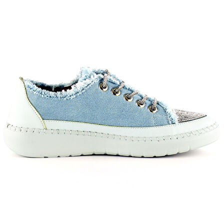 Vanessa Mavi Denim Taşlı Sneaker