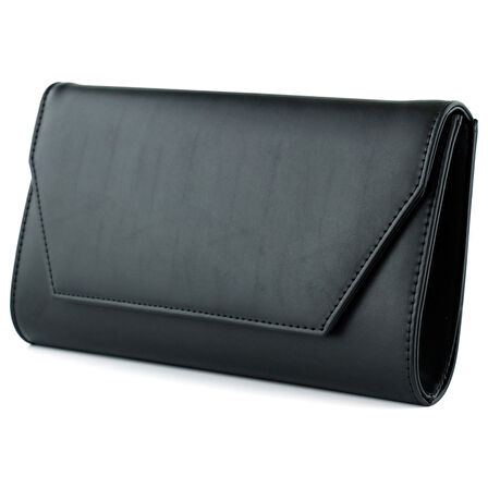 Erkan Saçmacı Siyah Zincir Askılı Manyetik Kapaklı İç Cepli Zarif Abiye El Çantası