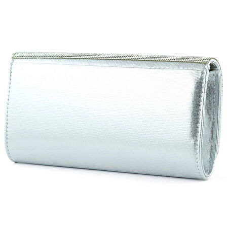 Erkan Saçmacı Lame Degrade Kristal Taşlı Zincir Askılı Manyetik Kapaklı Abiye El Çantası