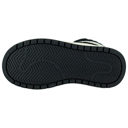 Erkan saçmacı  Siyah Vegan Bağcıklı Kürk Astarlı Yuvarlak Burun Günlük Bot