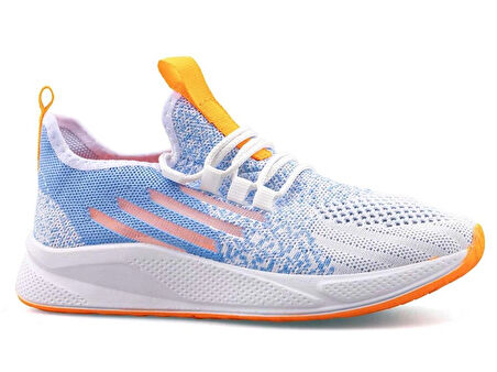 WAVES LUPOON 128 AQUA Triko Ünisex Sneaker Ayakkabı BEYAZ_ORANJ