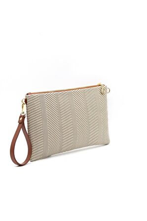 Kadın El Çantası 1034-37544 SİLVER POLO CLUTCH M132 BEJ-MAT TABA