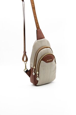 Kadın Bel Çantası 959-37555 SİLVER POLO FREEBAG M132 BEJ-MAT KİREMİT