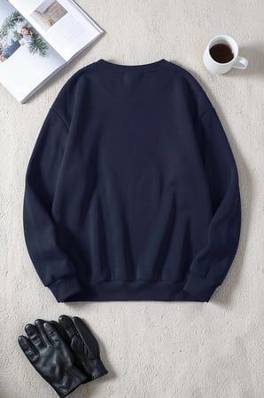 Unisex Hollywood Life Baskılı Bisiklet Yaka Sweatshirt