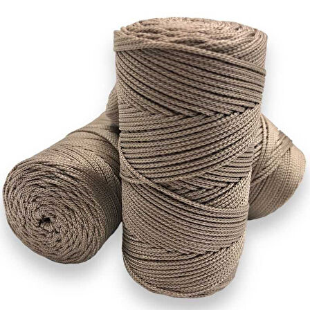 Makrome İpi 3mm Polyester  Vizon