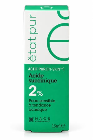 Etat Pur Pure Active Süksinik Asit %2 Hassas Ciltler için Akne ve Leke Karşıtı Konsantre Bakım Serumu 15 ML