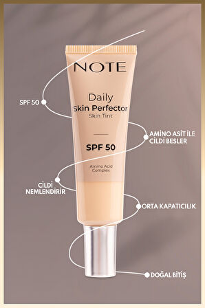 Daily Skin Perfector Skin Tint SPF 50 Ton Eşitleyici Doğal Bitişli Renkli Nemlendirici - 120