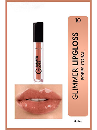 Note Glımmer Lıpgloss 10 Poppy Coral