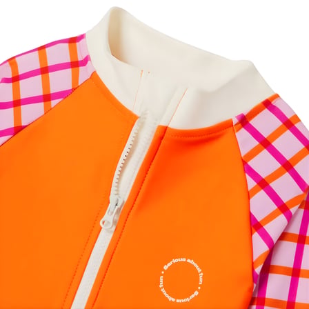 Kietla UV Korumalı Kız Çocuk Mayosu Tartan Red