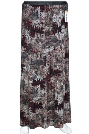 Hesna Kadın Ayşen Kışlık 8 Parça Astarsız Lastikli Bordo Etek D29