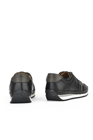 Ziya, Erkek Hakiki Deri Sneaker 1311002 060 Siyah