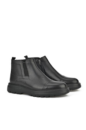 Ziya, Erkek Hakiki Deri Bot 13319Z77189 Siyah