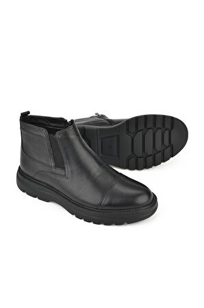Ziya, Erkek Hakiki Deri Bot 13319Z77189 Siyah
