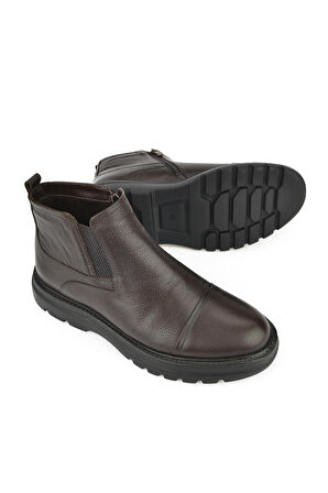 Ziya, Erkek Hakiki Deri Bot 13319Z77189 Kahve