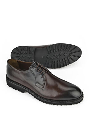 Ziya, Erkek Hakiki Deri Ayakkabı 141145Z1519 Kahve