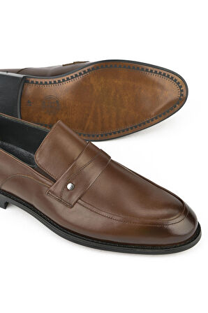 Ziya, Erkek Hakiki Deri Klasik Ayakkabı 13348Z087 Kahve