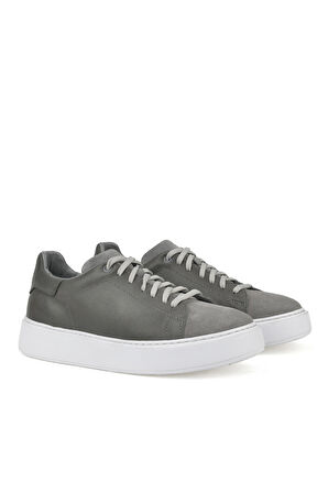 Ziya, Erkek Hakiki Deri Sneaker 1331026ZF7E Gri