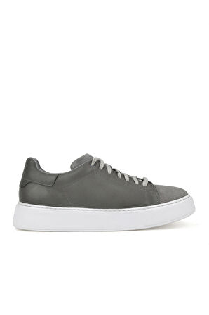 Ziya, Erkek Hakiki Deri Sneaker 1331026ZF7E Gri