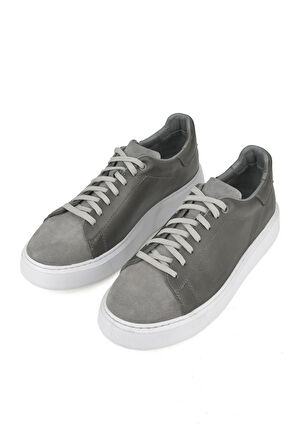 Ziya, Erkek Hakiki Deri Sneaker 1331026ZF7E Gri