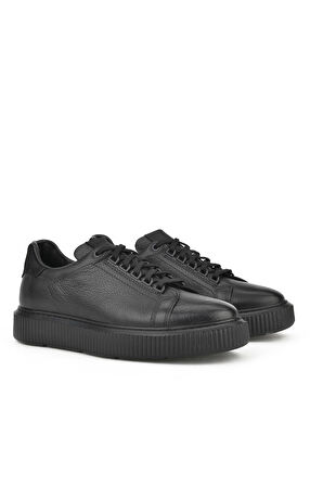 Ziya, Erkek Hakiki Deri Sneaker 1331026Z2049 Siyah