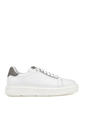 Ziya, Erkek Hakiki Deri Sneaker 1331026Z2049 Beyaz