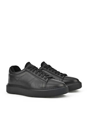 Ziya, Erkek Hakiki Deri Sneaker 1331026Z105 Siyah
