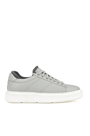 Ziya, Erkek Hakiki Deri Sneaker 1331026Z105 Gri