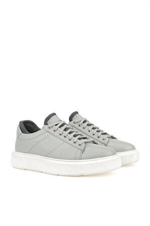 Ziya, Erkek Hakiki Deri Sneaker 1331026Z105 Gri