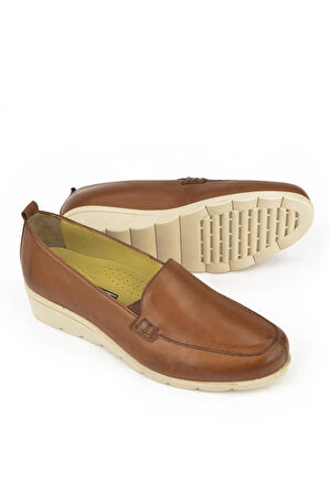 Ziya, Kadın Hakiki Deri Günlük Ayakkabı 1411022Z2021 Taba